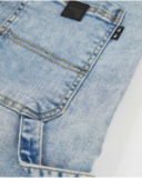 Bermuda da bambino in tessuto piano e denim