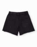 Shorts da bambina in tessuto piano con applicazioni decorative