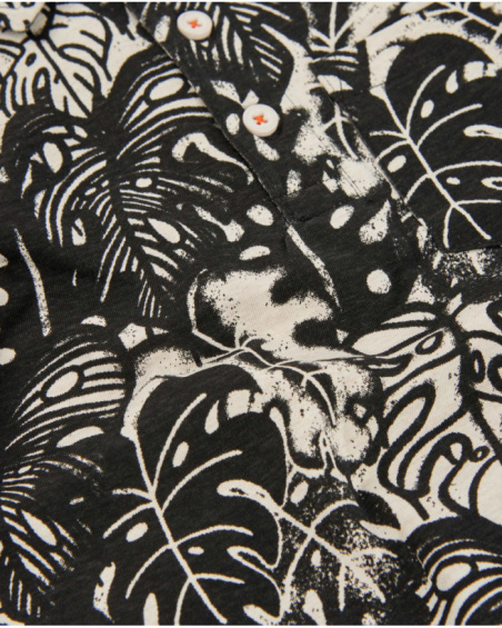 Polo da bambino in maglia con stampa all-over