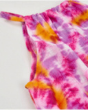 Vestito da bambina in tessuto piano con design tie-dye