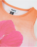 T-shirt da bambina in maglia con stampa frontale
