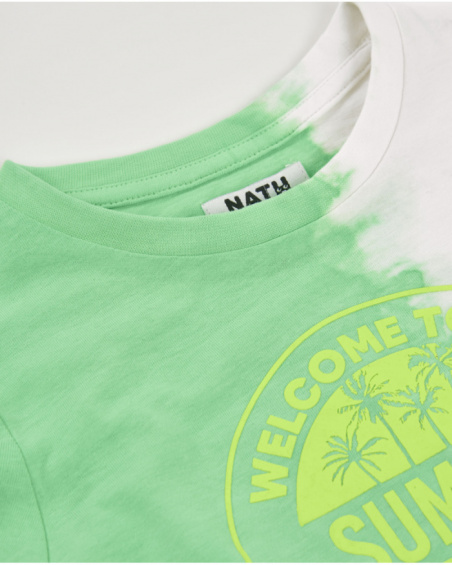 T-shirt da bambino in maglia con effetto sfumato