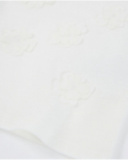 T-shirt da bambina in maglia con rilievo floreale