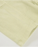 Shorts da bambina in tessuto piano con pieghe frontali