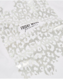 T-shirt da bambina in maglia con stampa metallizzata