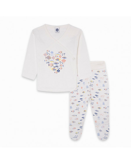CONJUNTO PUNTO CON PIES NIÑA BLANCO FORMENTERA CONJUNTO PUNTO CON PIES NIÑA BLANCO FORMENTERA