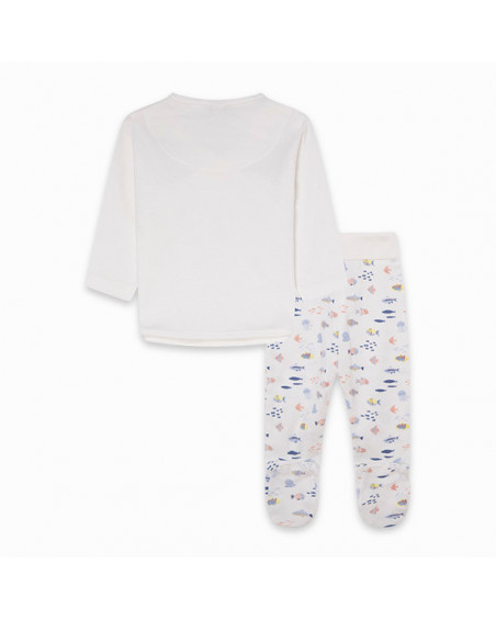 CONJUNTO PUNTO CON PIES NIÑA BLANCO FORMENTERA CONJUNTO PUNTO CON PIES NIÑA BLANCO FORMENTERA