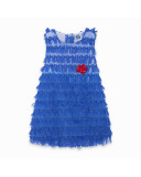 VESTIDO TUL Y POPELÍN DEGRADADO NIÑA AZUL KAMOGAWA VESTIDO TUL Y POPELÍN DEGRADADO NIÑA AZUL KAMOGAWA