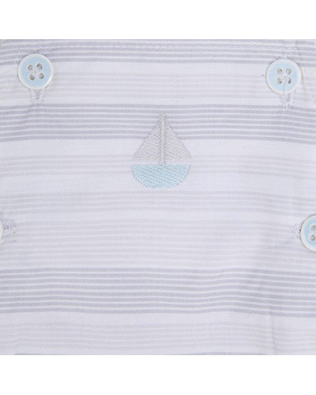 CONJUNTO PETO POPELÍN Y CAMISETA PUNTO NIÑO GRIS SMOOTH SAILING CONJUNTO PETO POPELÍN Y CAMISETA PUNTO NIÑO GRIS SMOOTH SAILING
