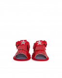 Sandali ecopelle frange bambina rosso little pirates