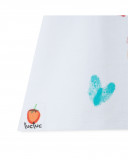 T-shirt jersey bretelle bambina bianca fruitty time