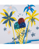 T-shirt jersey manica lunga bambina bianca enjoy the sun