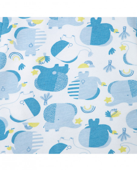 T-shirt jersey e parigamba corti tasche bambino azzurro so cute T-shirt jersey e parigamba corti tasche bambino azzurro so cute