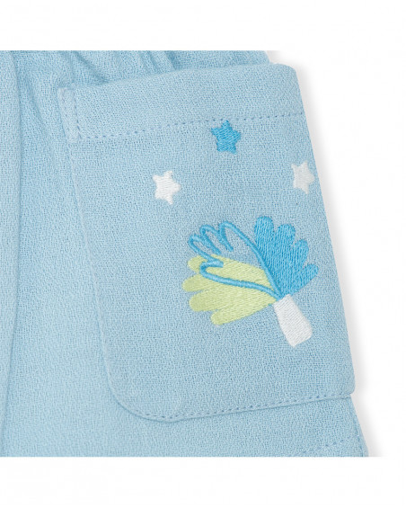 T-shirt jersey e parigamba corti tasche bambino azzurro so cute T-shirt jersey e parigamba corti tasche bambino azzurro so cute