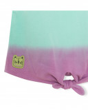 T-shirt jersey fiocco bambina verde in the jungle