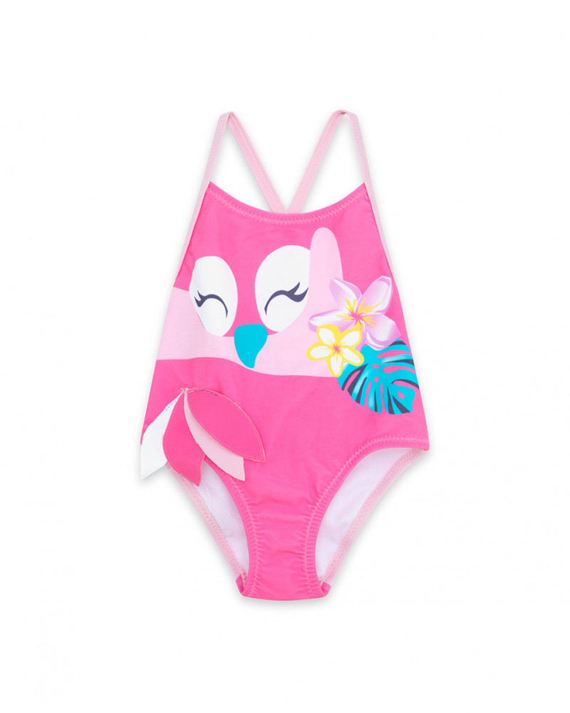 Costume da bagno faccia bambina rosa tahiti