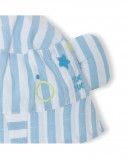 Berettino popelin strisce bambino azzurro so cute