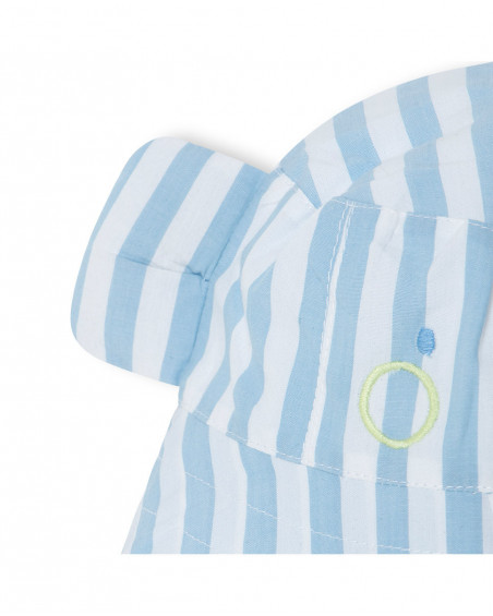 Berettino popelin strisce bambino azzurro so cute
