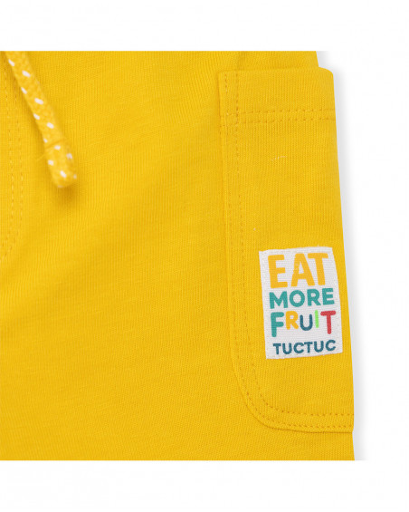T-shirt e pantalonicini jersey tasche bambino azzurro fruitty