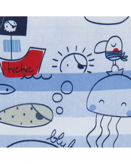 Tutina jersey bretelle bambino bianco little pirates Tutina jersey bretelle bambino bianco little pirates
