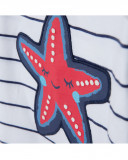 T-shirt jersey strisce bambina bianca red submarine T-shirt jersey strisce bambina bianca red submarine