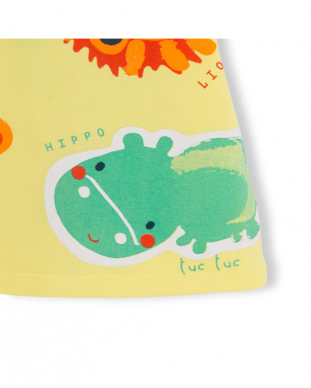 T-shirt e bermuda denim messaggio bambino azzurro hi! sunshine T-shirt e bermuda denim messaggio bambino azzurro hi! sunshine