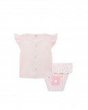 Completo da mare strisce bambina rosa so cute