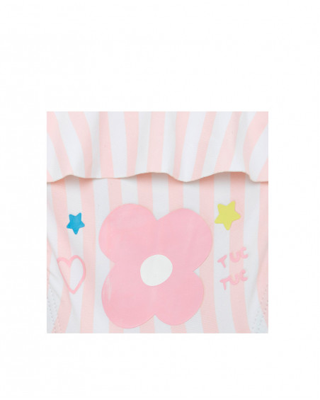 Completo da mare strisce bambina rosa so cute