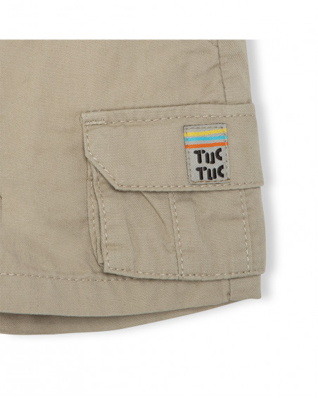 Bermuda twill di cotone tasche bambino marrone funcactus Bermuda twill di cotone tasche bambino marrone funcactus