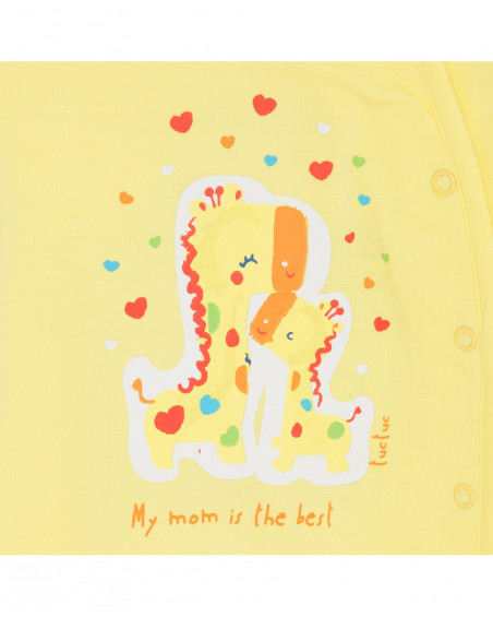 Tutina jersey lungo con piedi bambina giallo hi! sunshine Tutina jersey lungo con piedi bambina giallo hi! sunshine