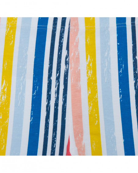 Leggings pirata jersey strisce bambina arancione enjoy the sun