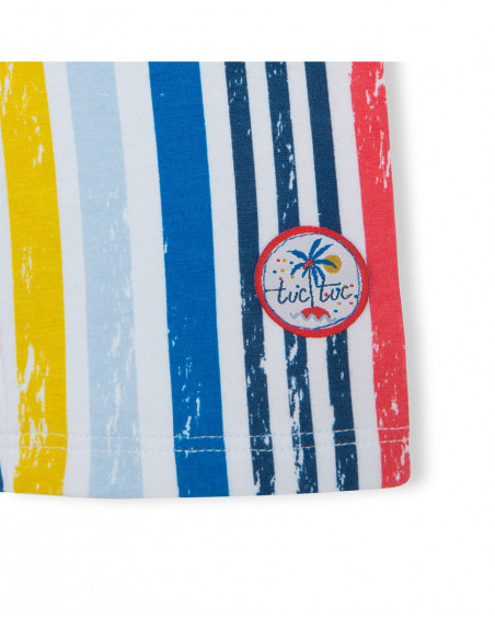 Leggings pirata jersey strisce bambina arancione enjoy the sun