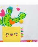 Abito jersey stampato bambina bianco funcactus Abito jersey stampato bambina bianco funcactus
