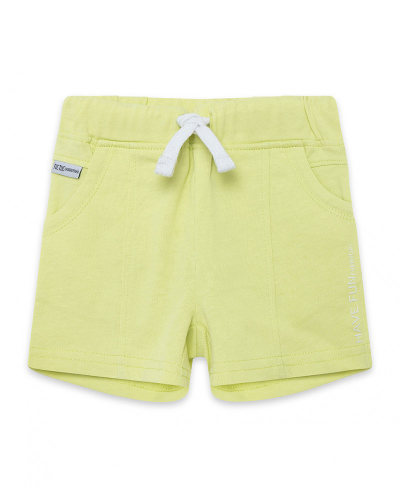 Bermuda jersey lacci bambino verde basicos baby