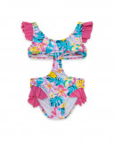 Trikini fiori bambina rosa tahiti Trikini fiori bambina rosa tahiti