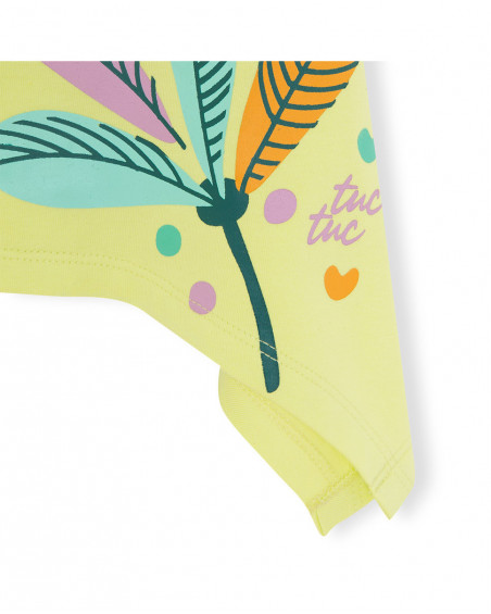 T-shirt jersey foglie bambina verde in the jungle