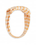 Cerchietto tela cotone a quadri bambina arancione picnic time