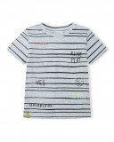 T-shirt jersey strisce bambino grigio play