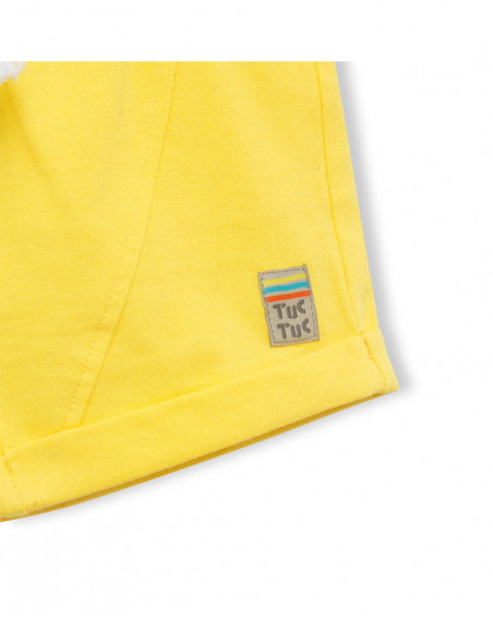 T-shirt e bermuda jersey lacci bambino marrone funcactus