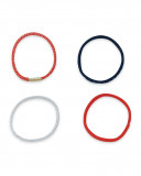 Set 4 elastici per capelli stampati bambina rosso sea lovers