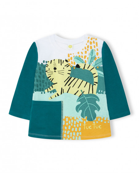T-shirt jersey manica lunga bambino verde in the jungle T-shirt jersey manica lunga bambino verde in the jungle