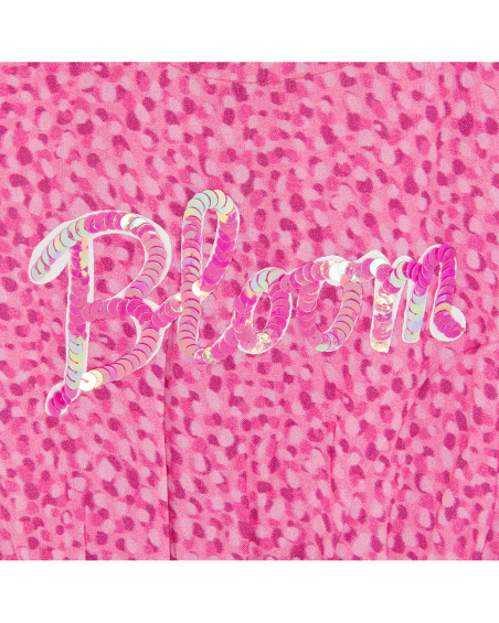 Tuta popelin stampato bambina rosa ready to bloom