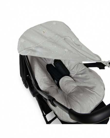 Tenda cotone + 3 strisce magnetiche moon & star grigio Tenda cotone + 3 strisce magnetiche moon & star grigio