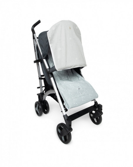 Tenda cotone + 3 strisce magnetiche moon & star grigio Tenda cotone + 3 strisce magnetiche moon & star grigio