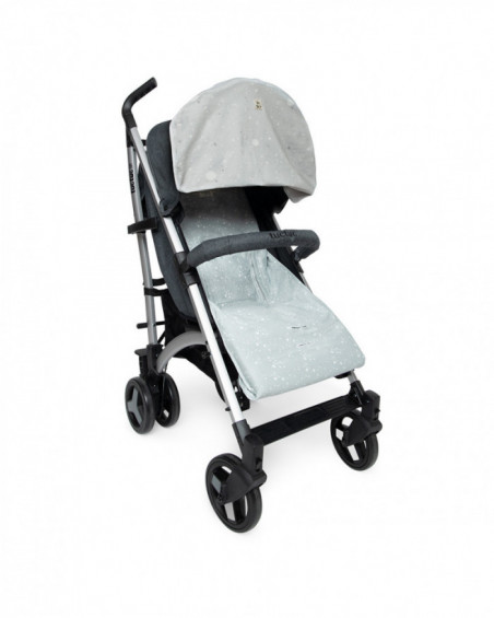 Tenda cotone + 3 strisce magnetiche moon & star grigio Tenda cotone + 3 strisce magnetiche moon & star grigio