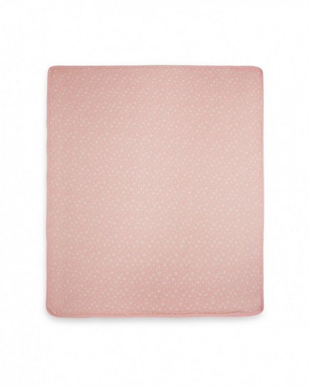 Coperta maglia bambù e spugna love rosato Coperta maglia bambù e spugna love rosato