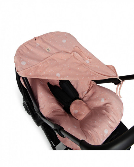 Tenda cotone + 3 strisce magnetiche moon & star rosato Tenda cotone + 3 strisce magnetiche moon & star rosato