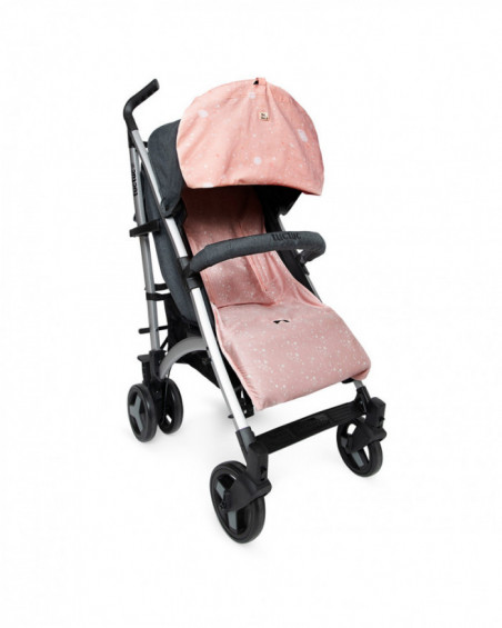 Tenda cotone + 3 strisce magnetiche moon & star rosato Tenda cotone + 3 strisce magnetiche moon & star rosato