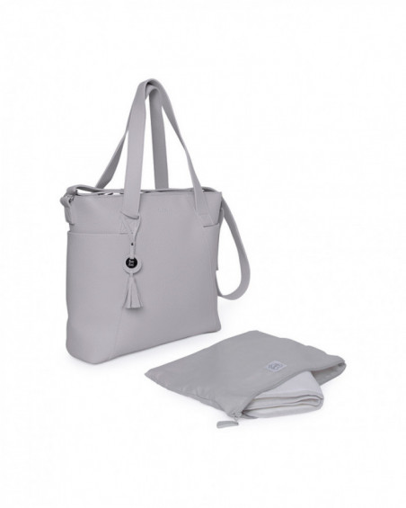 Borsa passeggino + fasciatoio similpelle love grigio Borsa passeggino + fasciatoio similpelle love grigio