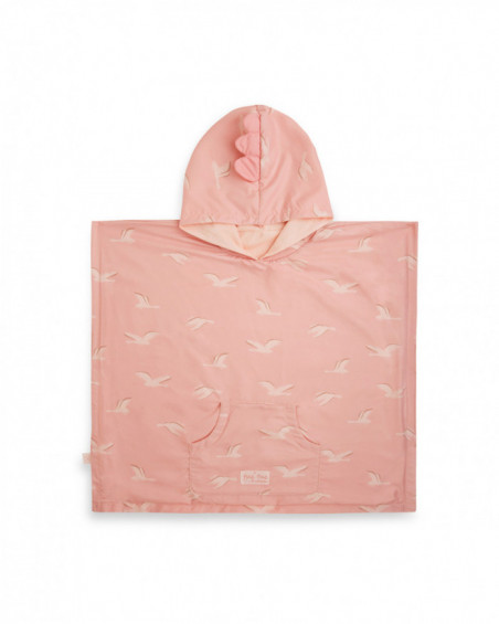Poncho bagno mussolina bambù + spugna lady bird rosato Poncho bagno mussolina bambù + spugna lady bird rosato